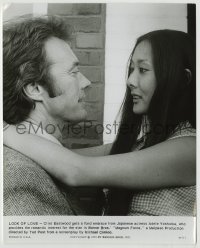 8a599 MAGNUM FORCE 7.25x9 still 1973 Clint Eastwood embracing Japanese love interest Adele Yoshioka!