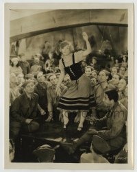 8a606 MARIANNE 8x10.25 still 1929 sexy Marion Davies on table entertaining WWI soldiers!