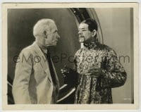 8a619 MASK OF FU MANCHU 8x10.25 still 1932 Asian villain Boris Karloff glares at Lewis Stone!