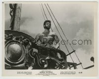 8a642 MORGAN THE PIRATE 8x10 still 1961 close up of Steve Reeves showing his amazing torso!