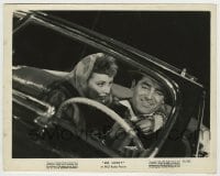 8a646 MR. LUCKY 8x10.25 still 1943 smiling gambler Cary Grant & Laraine Day in convertible car!