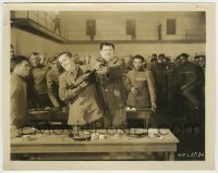 8a704 PARDON US 8x10.25 still 1931 Oliver Hardy grabs Stan Laurel's Tommy gun in prison cafeteria!
