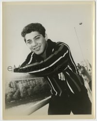 8a709 PAUL ANKA 8x10.25 still 1957 super young smiling portrait of the teen singing idol!