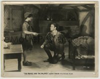 8a722 PRINCE & THE PAUPER 8x10.25 still 1937 real prince Bobby Mauch with sword knighting Errol Flynn!