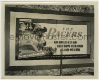 8a730 RACERS candid 8x10 still 1955 cool big poster on display inside a theater!
