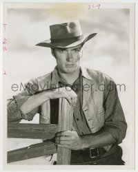 8a737 RAWHIDE TV 7.25x9 still 1950s best posed portrait of Clint Eastwood as Rowdy Yates!