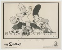 8a806 SIMPSONS TV 8x10 still 1990 Matt Groening, great image of Homer, Marge, Bart, Lisa & Maggie!