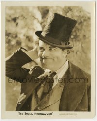 8a815 SOCIAL HIGHWAYMAN 8x10 still 1926 wacky close up of Montagu Love wearing suit & top hat!