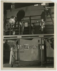 8a831 STAGE MADNESS candid 8x10 still 1927 Virginia Valli on elevated platform with cameramen!