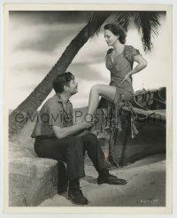 8a841 STRANGE CARGO 8x10 still 1940 Clark Gable feeling Joan Crawford's leg on beach by Willinger!