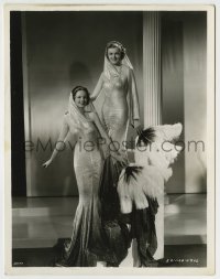 8a844 STRIKE ME PINK 8x10.25 still 1936 portrait of two sexy Goldwyn Girls modeling elaborate gowns!
