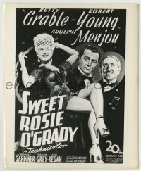 8a853 SWEET ROSIE O'GRADY 8.25x10 still 1943 art of Betty Grable & Robert Young on the 1-sheet!