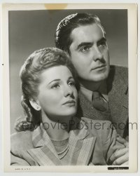 8a874 THIS ABOVE ALL 8.25x10.25 still 1942 great portrait of Tyrone Power & Joan Fontaine!