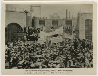 8a880 THREE PASSIONS 8x10 still 1929 Rex Ingram, factory workers on strike outside of huge factory!