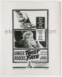 8a913 TWIST OF FATE 8.25x10 still 1954 great art of sexy Ginger Rogers used for newspaper ads!