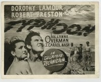 8a916 TYPHOON Other Company 8x10.25 still 1940 Dorothy Lamour & Robert Preston on the half-sheet!