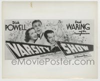8a926 VARSITY SHOW 8.25x10 still 1937 Dick Powell, Rosemary Lane & Fred Waring on the 24-sheet!