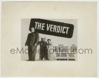 8a927 VERDICT 8x10.25 still 1946 Sydney Greenstreet, Peter Lorre, 1st Don Siegel, half-sheet image!