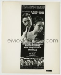 8a925 V.I.P.S 8.25x10.25 still 1963 sexy Elizabeth Taylor & Richard Burton on the insert poster!