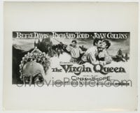 8a930 VIRGIN QUEEN 8.25x10 still 1955 Bette Davis, Joan Collins, Richard Todd, cool 24-sheet art!