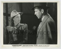 8a937 WAGONS ROLL AT NIGHT 8x10 still 1941 Humphrey Bogart & Sylvia Sidney stare at each other!