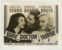 8a959 WIFE, DOCTOR & NURSE 8x10.25 still 1937 Loretta Young, Baxter & Bruce on the half-sheet!