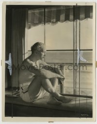 8a965 WILLIAM BOYD 8x10.25 still 1930s in his swimming trunks sitting in bay window by Coburn!