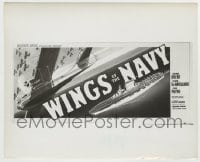 8a973 WINGS OF THE NAVY 8.25x10 still 1939 art of Navy aircraft carrier & planes on the 24-sheet!