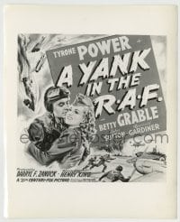 8a985 YANK IN THE R.A.F. 8.25x10 still 1941 aret of Tyrone Power & Betty Grable used on the 6sheet!
