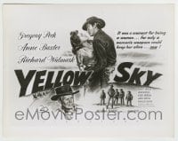 8a987 YELLOW SKY 8x10.25 still 1948 art of Gregory Peck & Anne Baxter used in newspaper ads!