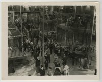 8a998 ZOO IN BUDAPEST 8.25x10 still 1933 great overhead far shot of people with animals in cages!