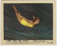8a032 THIS TIME FOR KEEPS color English FOH LC 1947 sexy swimmer Esther Williams diving in mid-air!