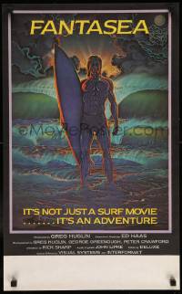 8b025 FANTASEA Aust special poster 79 cool Sharp artwork of surfer & ocean!