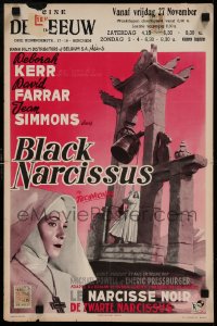 8b146 BLACK NARCISSUS Belgian R1950s Powell & Pressburger, artwork of nun Deborah Kerr!