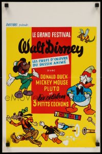 8b160 LE GRAND FESTIVAL WALT DISNEY Belgian 1970s ITK cartoon art of Donald Duck, Mickey & Goofy!
