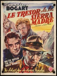 8b177 TREASURE OF THE SIERRA MADRE Belgian 1948 Wik art of Humphrey Bogart, Tim Holt & Huston!