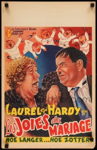 8b178 TWICE TWO Belgian R1950s wacky art of Stan Laurel & Oliver Hardy, Hal Roach
