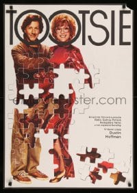 8b316 TOOTSIE Czech 23x33 1984 Dustin Hoffman in drag, cool Tomanek puzzle design!