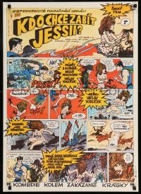 8b321 WHO WANTS TO KILL JESSIE? Czech 23x32 R1982 Superman does, great comic art from Karel Saudek!