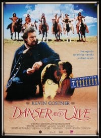 8b235 DANCES WITH WOLVES Danish 1990 Kevin Costner & Native American Indians, Civil War!