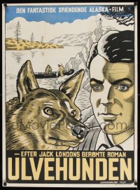 8b270 ULVENHUNDEN Danish 1952 great different dog art, based on the novel White Fang by Jack London!