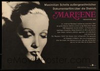8b203 MARLENE East German 11x16 1985 Maximilian Schell's Dietrich biography, cool portrait!