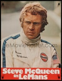 8b008 LE MANS German 1971 close up of race car driver Steve McQueen in personalized uniform!