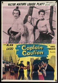 8b003 CAPTAIN CAUTION Iranian 1963 swashbuckler Victor Mature, Louise Platt, Carrillo, Alan Ladd!