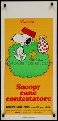 8b085 SNOOPY COME HOME Italian locandina 1972 Peanuts, great Schulz art of Snoopy & Woodstock!