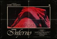 8b092 INFERNO Italian 18x26 pbusta 1980 Dario Argento horror, absolutely wild horror image!