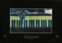 8b828 JAZZ ON THE ODRA Polish 26x38 1986 art of a hand on an old piano keyboard by Atelier Wolff!