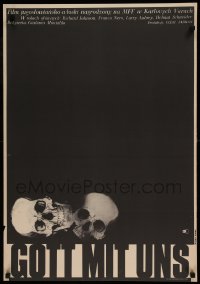 8b738 FIFTH DAY OF PEACE Polish 23x33 1969 Giuliano Montaldo's Dio e con noi, art of skulls by Erol!