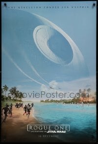8b043 ROGUE ONE int'l French language teaser DS 1sh 2016 Star Wars, image of Death Star and battle!