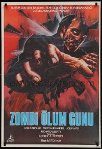 8b109 DAY OF THE DEAD Turkish 1988 George Romero Night of the Living Dead zombie sequel, different!